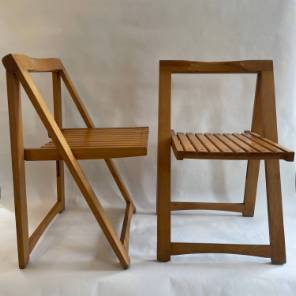A Pair of Italian 1960s Folding Chairs by Aldo Jacober